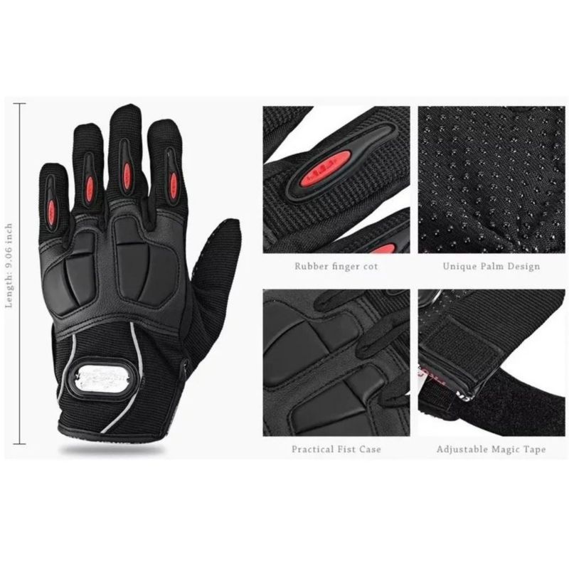 GUANTES PUNTO EXTREMO PRO BIKER NEGRO XXL Negro