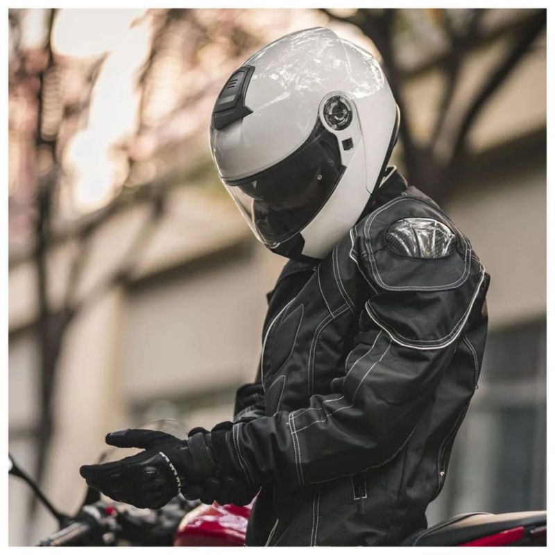Casco Ilm 159 Blanco Modular Brillante S Blanco