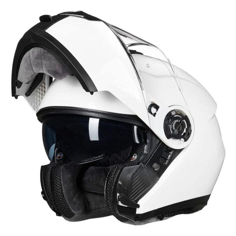 Casco Ilm 159 Blanco Modular Brillante S Blanco
