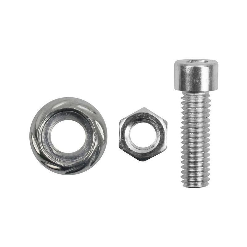 Tornillo decorativo circular placa plateado set