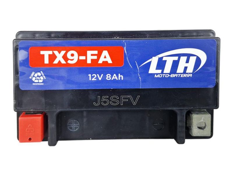 Bateria Moto Lth  Activa de Fabrica 12v 8amp 120cca Agm Modelo TX9-FA