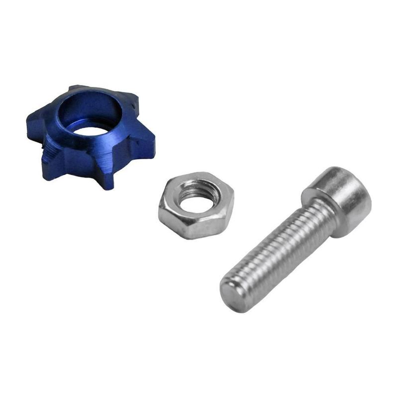 Tornillo decorativo estrella placa azul set