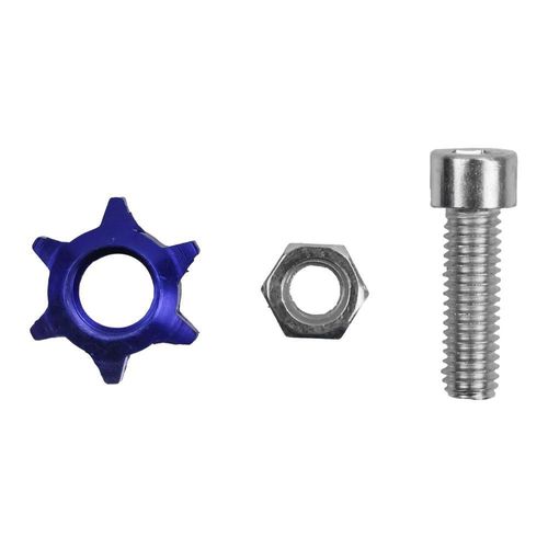 Tornillo decorativo estrella placa azul set