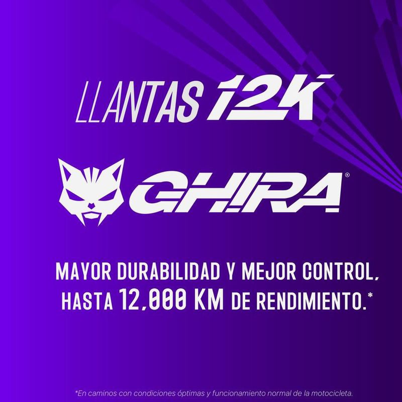 Llanta 130/70-12 6pr tl dp ghira (codigo anterior 09-9231-001)