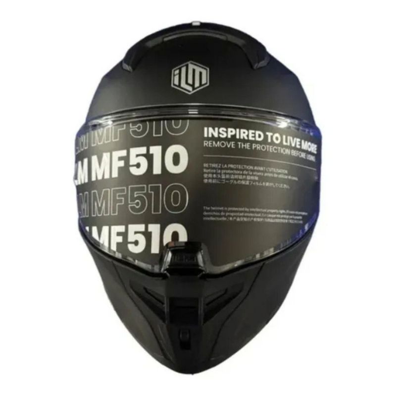 Casco Ilm Mf510 Negro Mate M Negro Mate