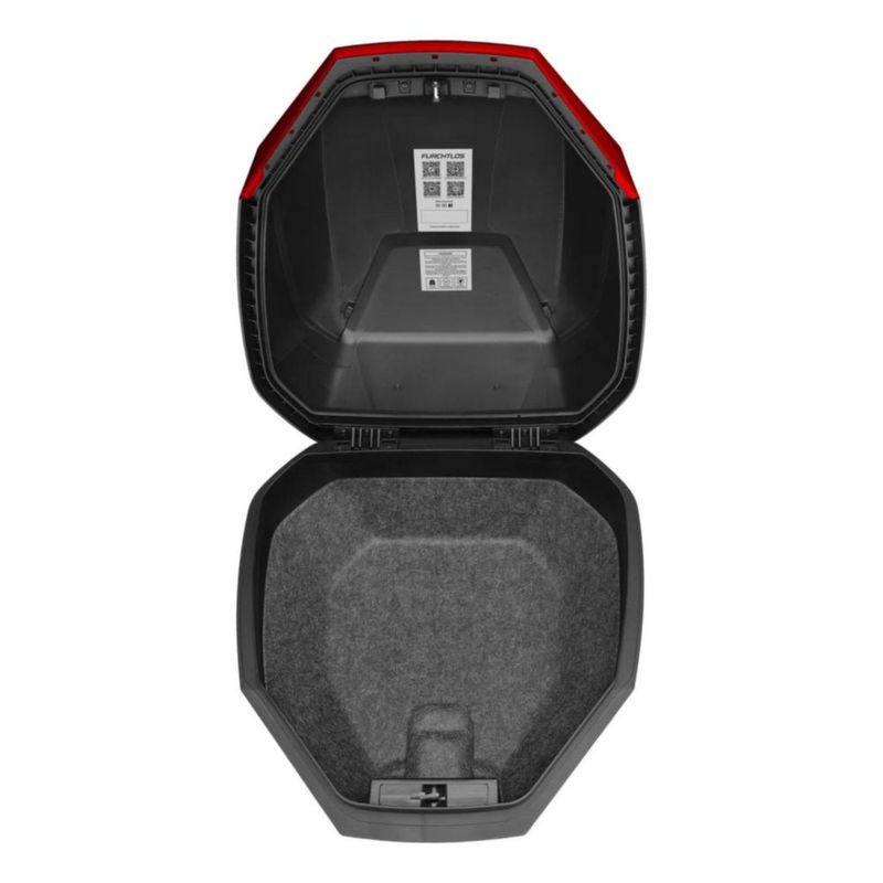 Baul Para Moto 35 Litros Furchtlos Shield Top Case S Negro Plata Rider One