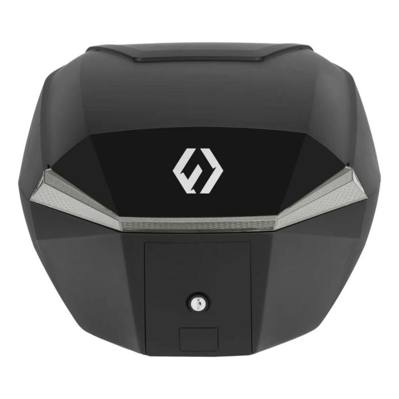 Baul Para Moto 35 Litros Furchtlos Shield Top Case S Negro Plata Rider One