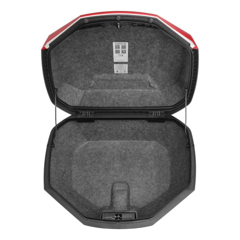 Baúl Para Motos Furchtlos 48 Litros Shield Top Case L Luxe Negro Amarillo Rider One