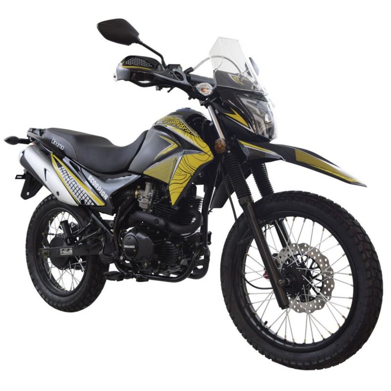 Motocicleta Dinamo Doble Propósito Scorpion 200cc NEGRO