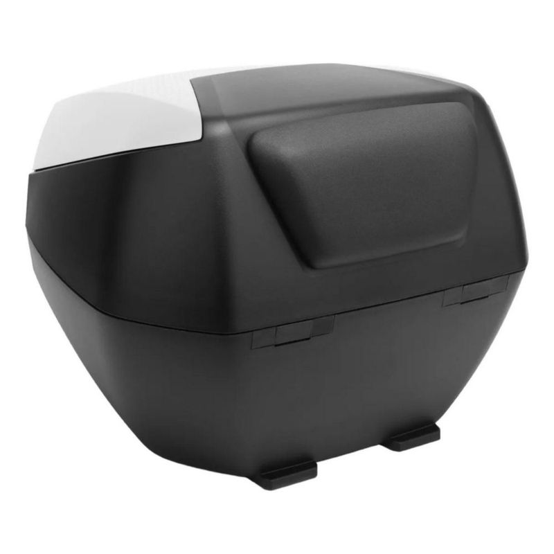 Baul Para Motos Furchtlos 35 Litros Shield Top Case S Luxe Blanco Rojo