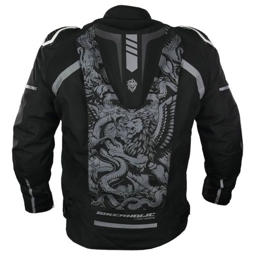 Chamarra Para Motociclista Kov Buckler Negro Con Joroba y Protecciones