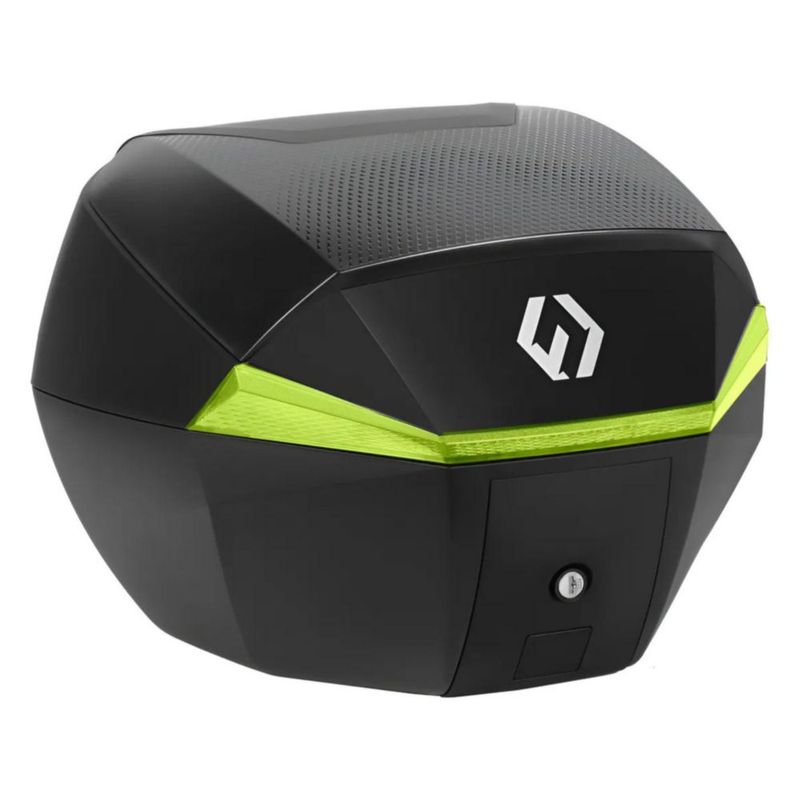 Baul Para Motos Furchtlos 35 Litros Shield Top Case S Luxe Negro Amarillo