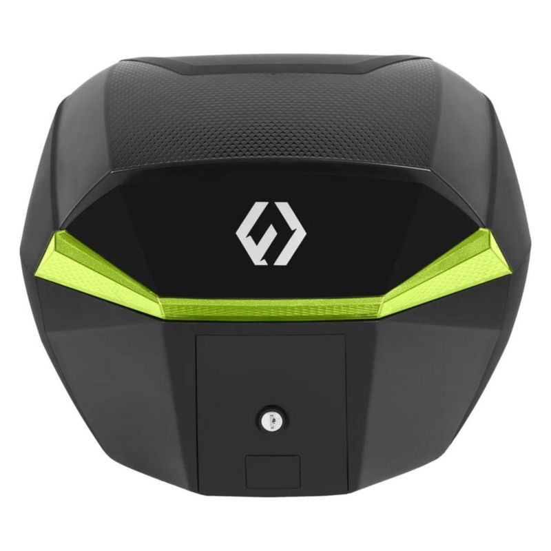 Baul Para Motos Furchtlos 35 Litros Shield Top Case S Luxe Negro Amarillo