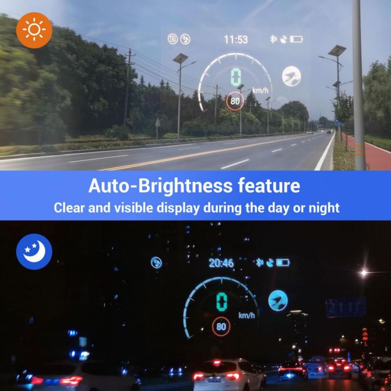HUD para casco de motocicleta MOTOEYE E6+ con Bluetooth GPS y cámara