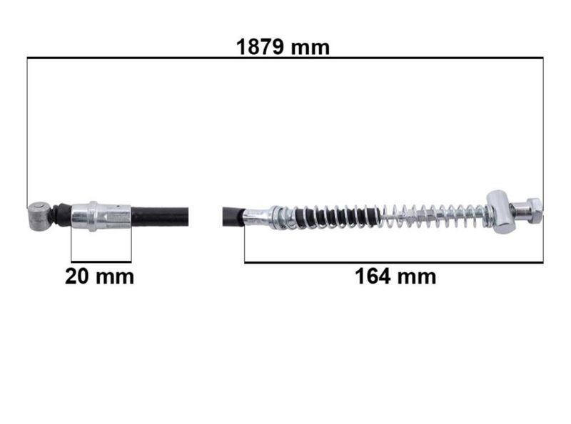 Chicote Cable De Freno Trasero Moto Italika D125 16 Al 22 X125 18 Al 21 D150 19 Al 22 X 125g 19 Al 20 X150d  19 Al 20