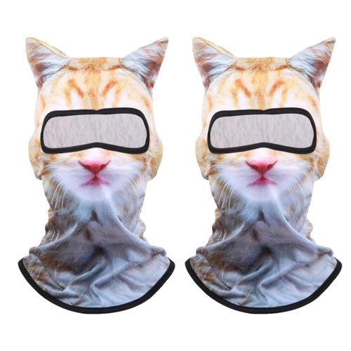 Pasamontañas de gato 3D Daxotu 2 unidades cortaviento
