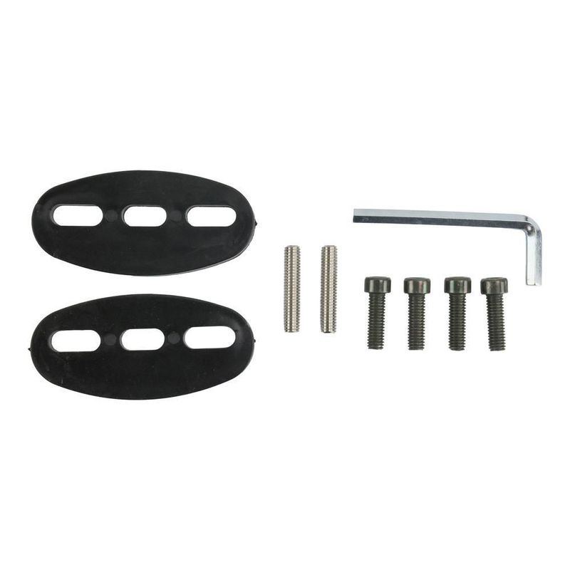Espejo tipo aleron largo 265mm base 2 tornillos negro set