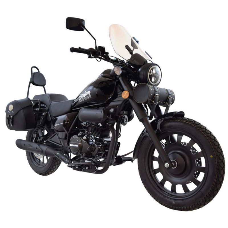 Motocicleta Dinamo Clásica Custom Black 175cc NEGRO