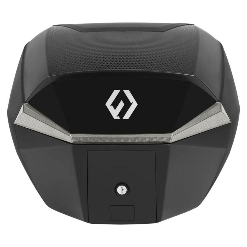Baul Para Motos Furchtlos 35 Litros Shield Top Case S Luxe Negro Plata