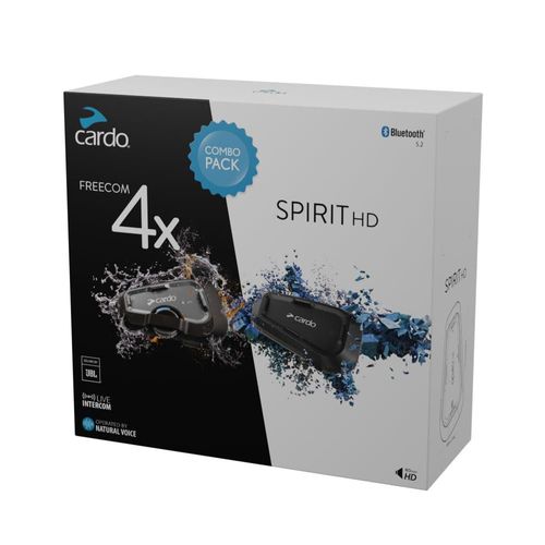 Paquete Comunicador Bluetooth Cardo FREECOM 4X y SPIRIT HD