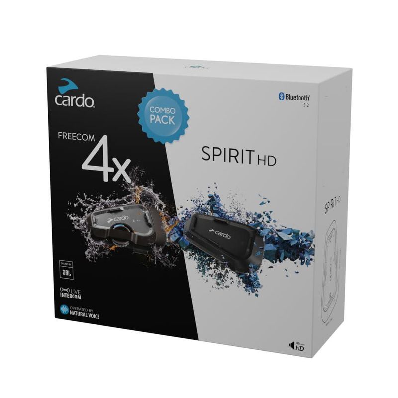 Paquete Comunicador Bluetooth Cardo FREECOM 4X y SPIRIT HD