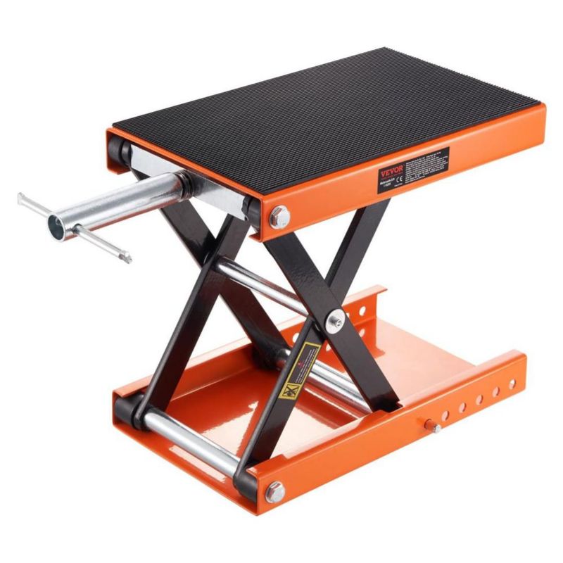 VEVOR Elevador de Motocicleta 1000 LBS Gato de Tijera Ajustable con Plataforma Ancha y Seguro