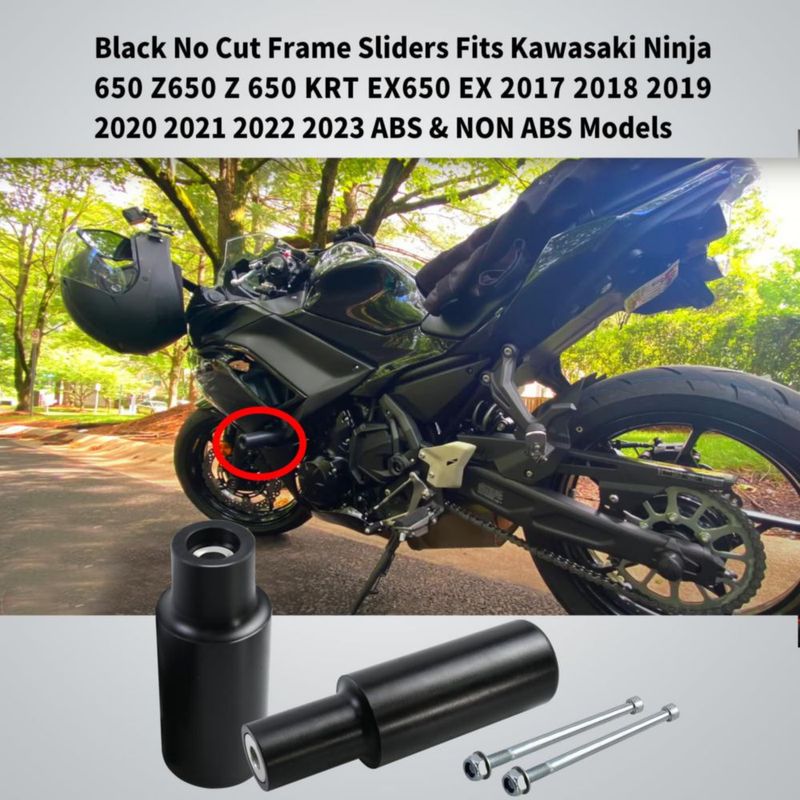 Protectores de Marco Vanshly para Kawasaki Ninja 650 2017-2023