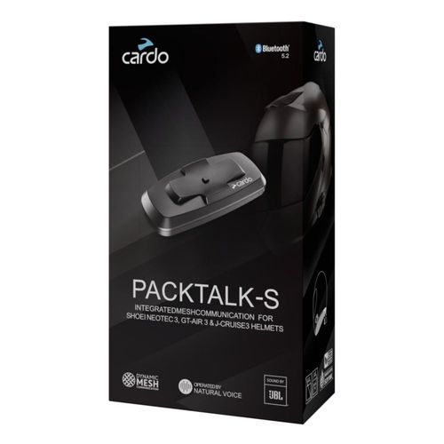 Radio de dos vías Cardo PACKTALK‑S para cascos SHOEI GEN 3