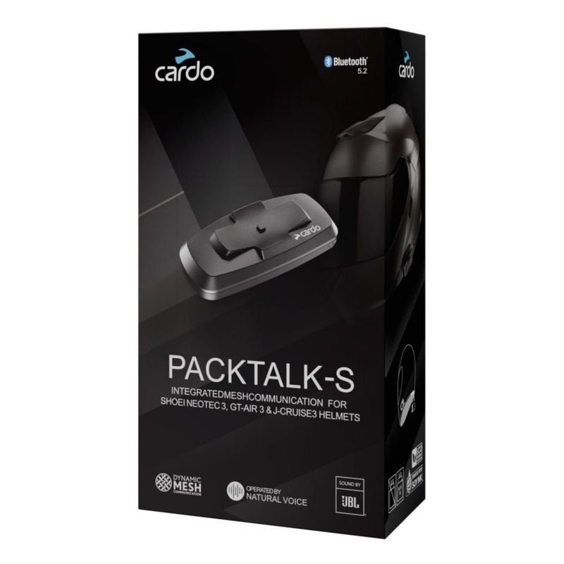 Radio de dos vías Cardo PACKTALK‑S para cascos SHOEI GEN 3