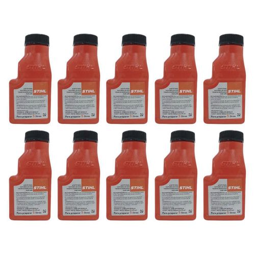 10 Botes de Aceite para Motor 2T Motosierra Stihl 0781-319-8922-M 100ml