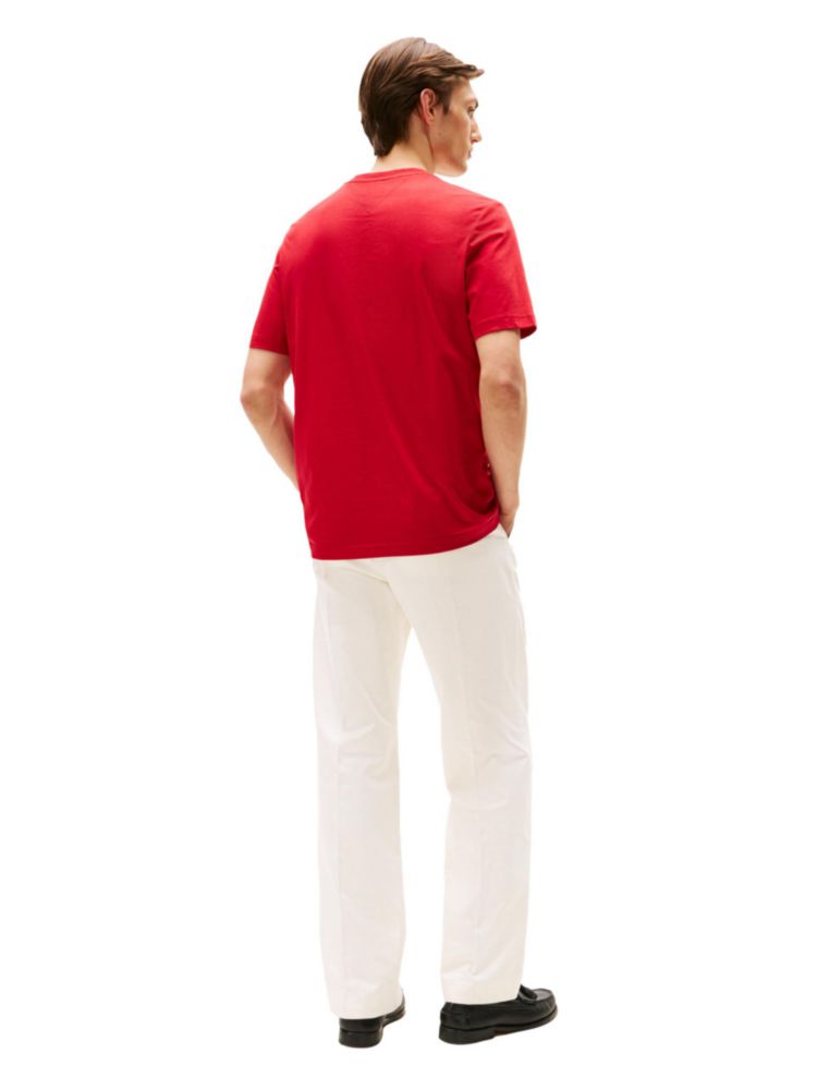 Camiseta Tommy Hilfiger para Hombre con Inserto en el Pecho 100% Algodón