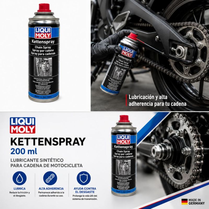 Lubricante Sintetico Para Cadena De Moto 200ml