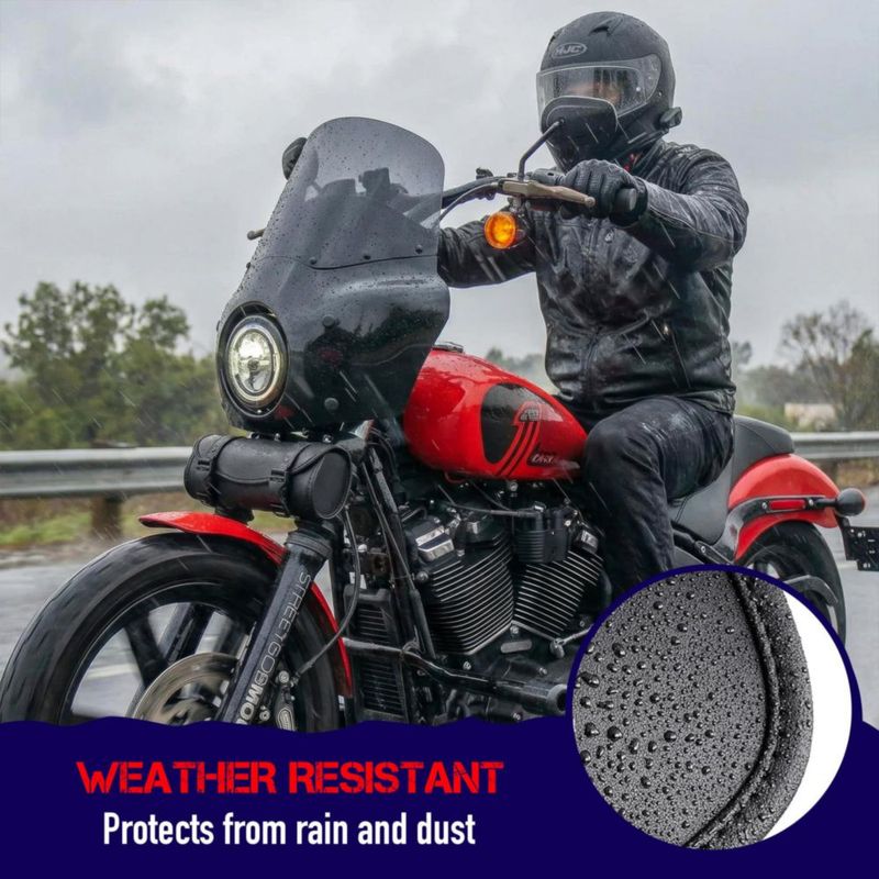 Bolsa de herramientas impermeable Nomad USA para moto cruiser negra