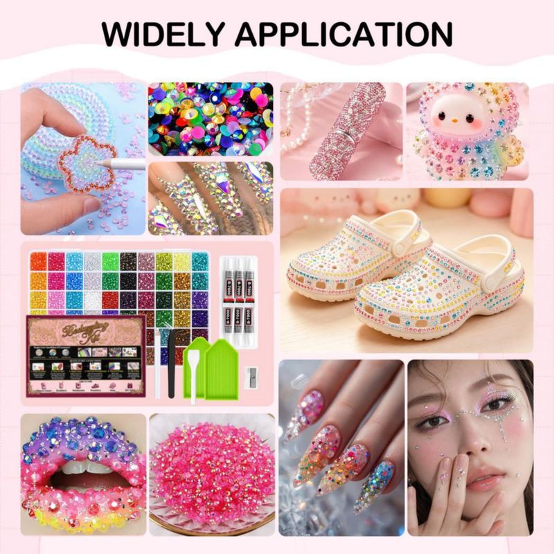 Kit de Strass ALOCIAM 60 colores con pegamento y herramientas