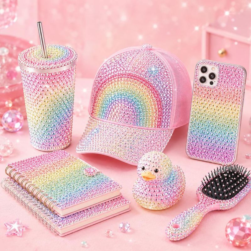 Kit de Strass ALOCIAM 60 colores con pegamento y herramientas