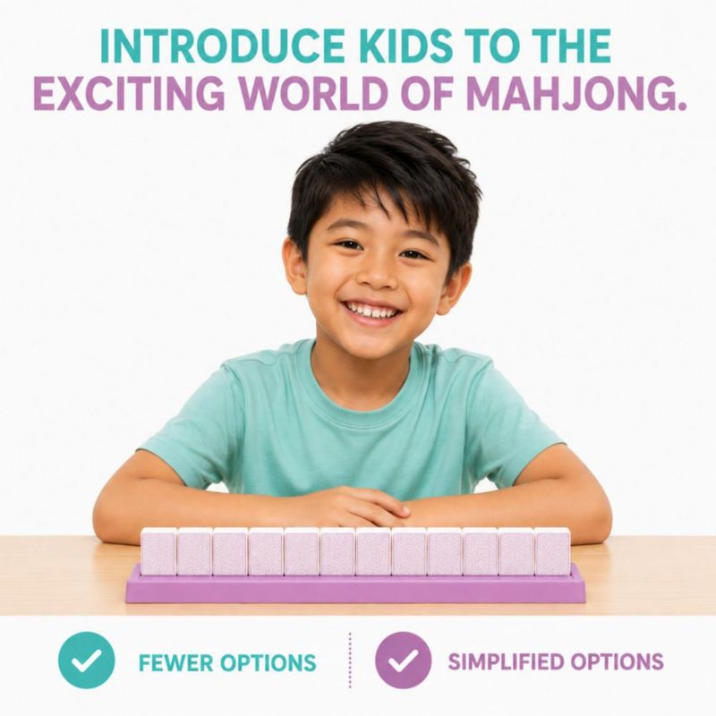 Tarjeta Mini Mahjer de Mahjong para Niños y Principiantes 6+