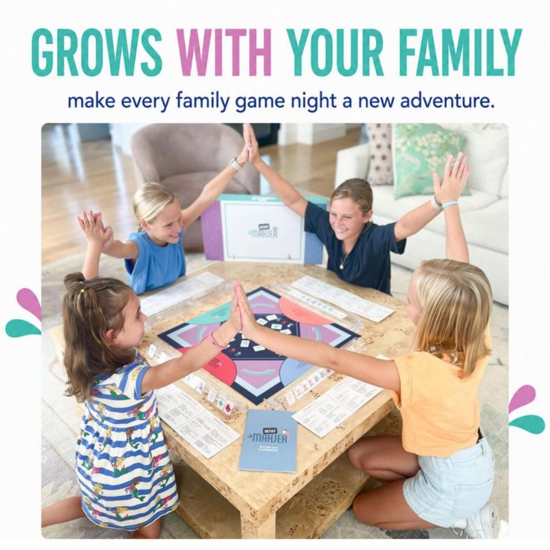 Tarjeta Mini Mahjer de Mahjong para Niños y Principiantes 6+