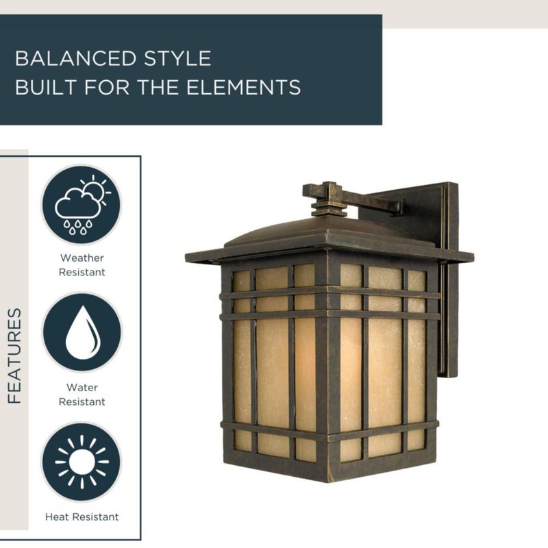 Farol de pared Quoizel 25 cm Bronce Imperial