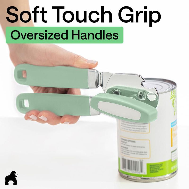 Abrelatas GORILLA GRIP color menta de acero inoxidable