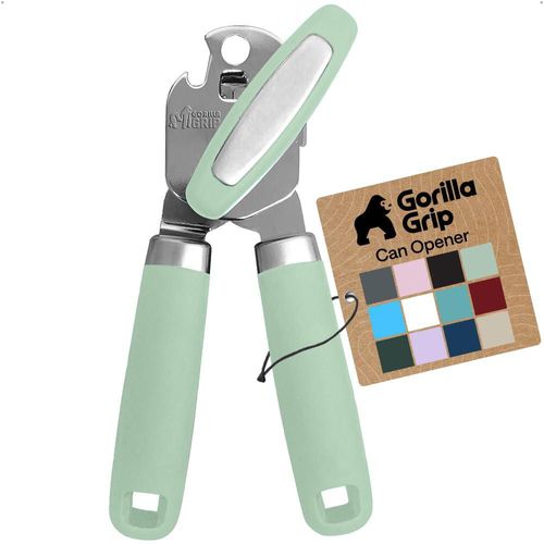 Abrelatas GORILLA GRIP color menta de acero inoxidable
