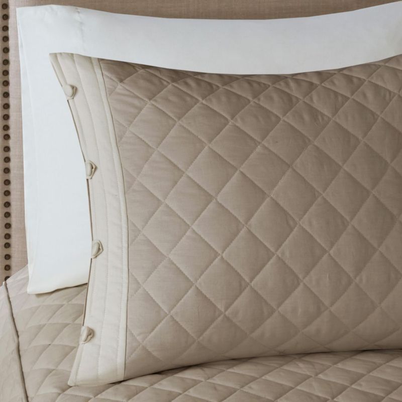 Juego de colcha Madison Park King Khaki 4 piezas 200x205 cm