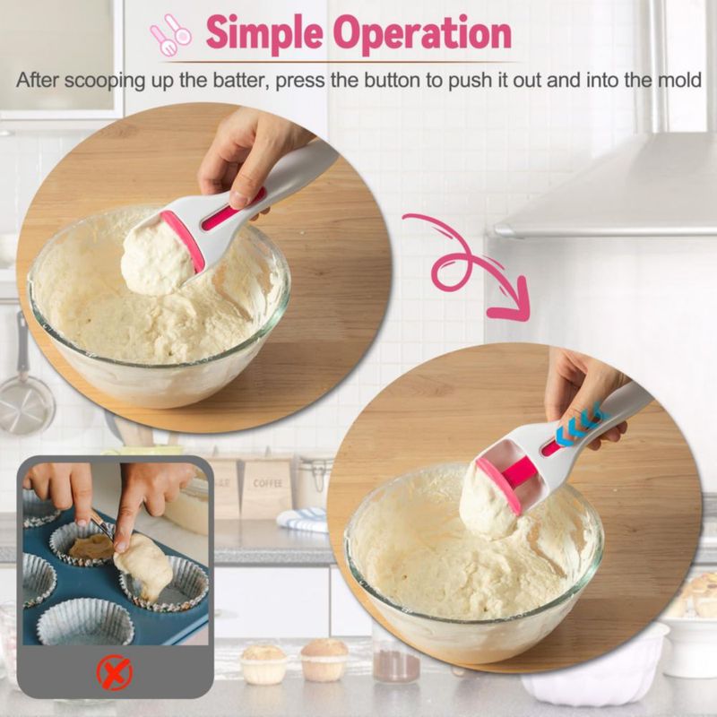 Espátula de cocina sykexonm 2 unidades rosa y blanco ABS/TPE