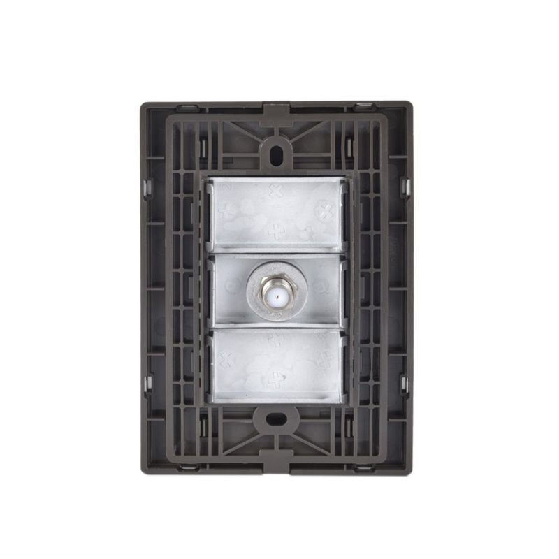 Placa Armada con Toma Coaxial para TV Acero Inoxidable Color Oxford Igoto