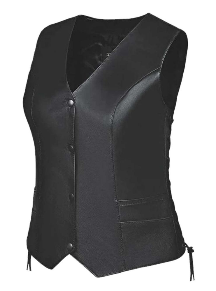 Chaleco de Cuero UNIK International 2XL Negro de Piel de Vaca