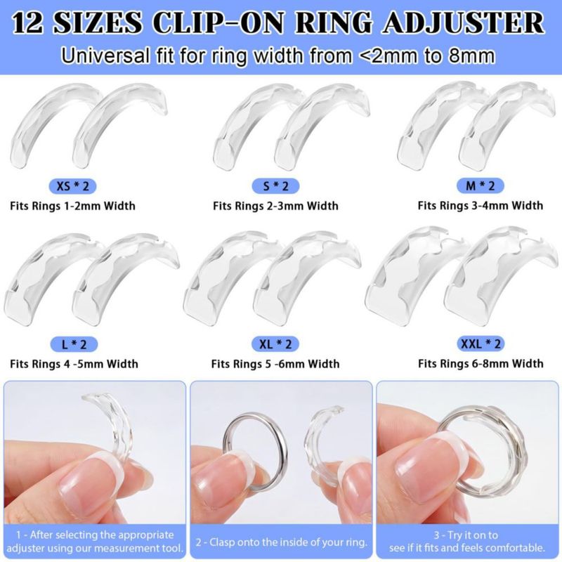 Ajustadores de Anillos Ramalto 114 Piezas Antideslizantes y Ajustables