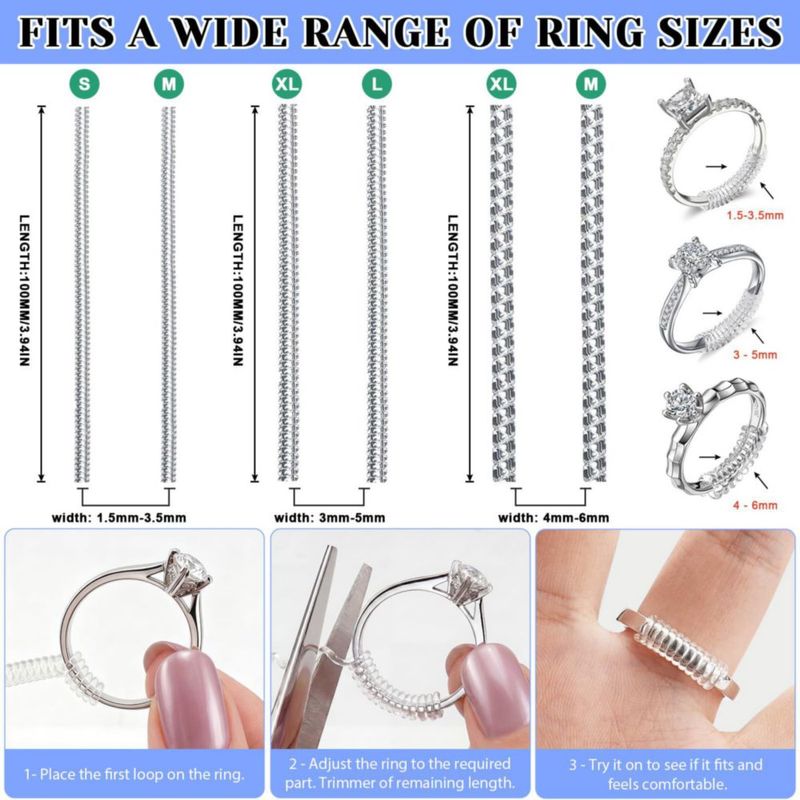 Ajustadores de Anillos Ramalto 114 Piezas Antideslizantes y Ajustables