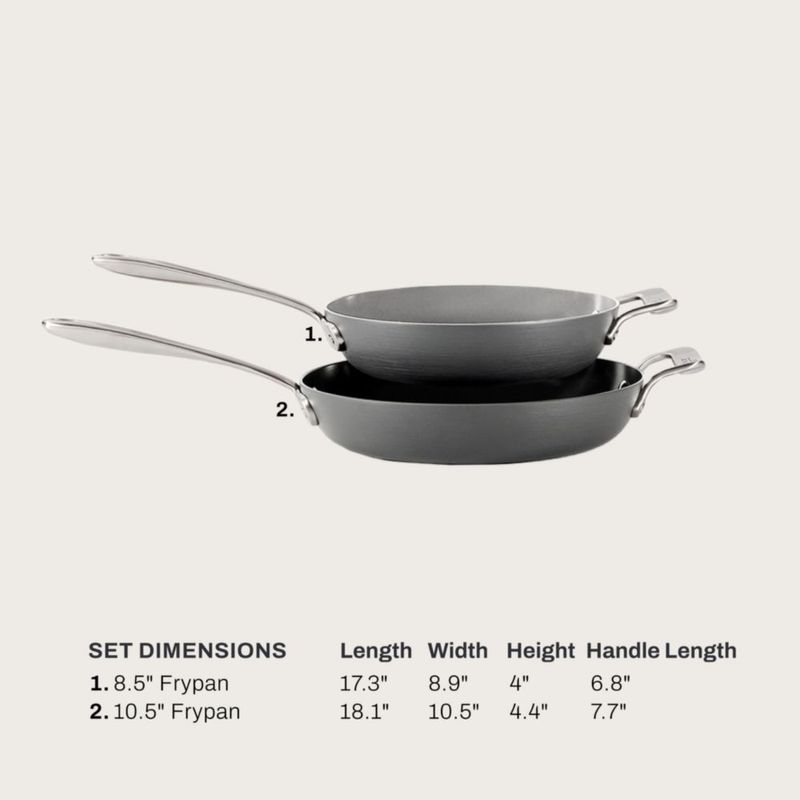 Set de sartenes All-Clad 21 cm + 26 cm con recubrimiento cerámico antiadherente