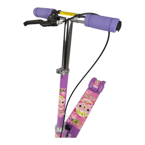 Scooter 3 Ruedas con Luz LED Automática, Freno de Mano y Manubrio Ajustable para Niños 3-7 Años hasta 35 kg