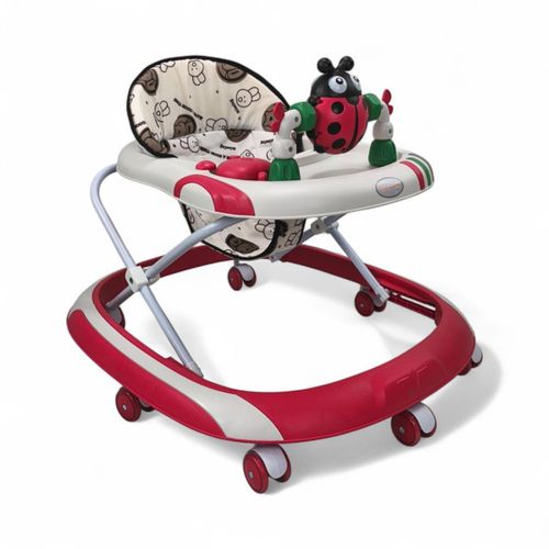 Andadera Musical con Panel Didáctico 3 Alturas Ajustables y Asiento Acolchado para Bebé 6-12 Meses