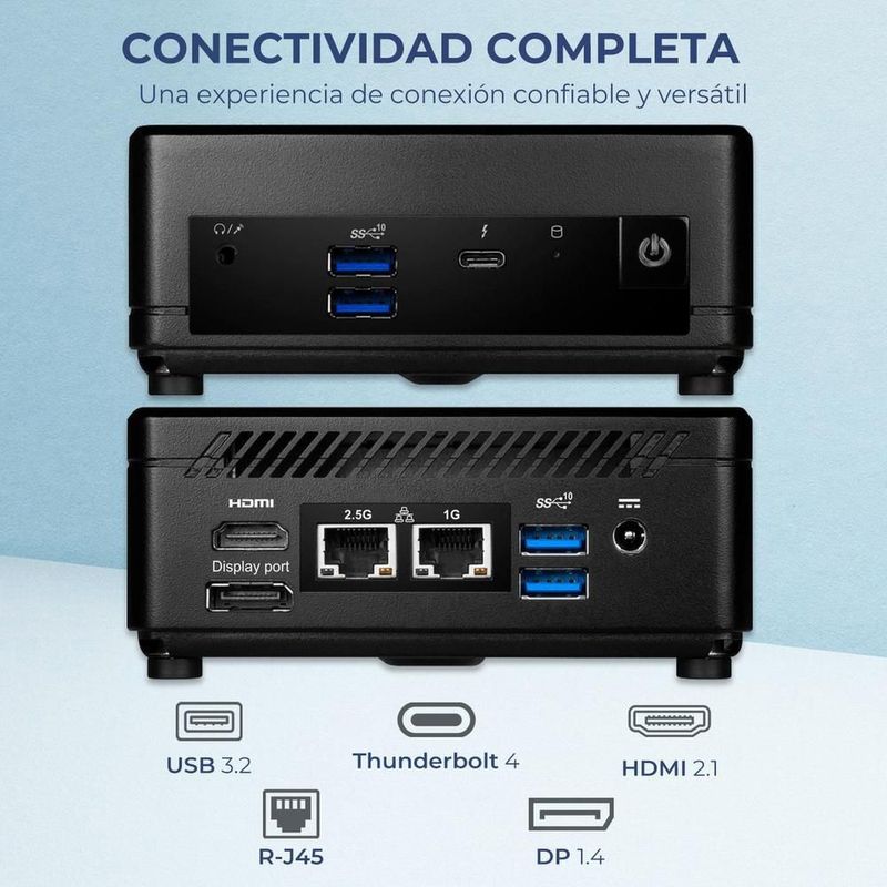 Computadora mini pc msi cubi core 3 16gb 512gb monitor 27"